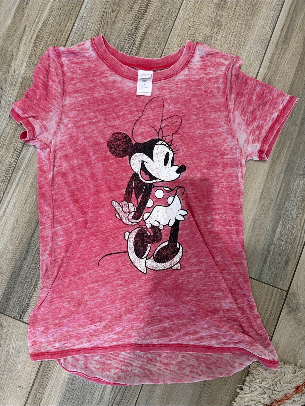 Disney Pink Minnie Mouse Short Sleeve Graphic Tee